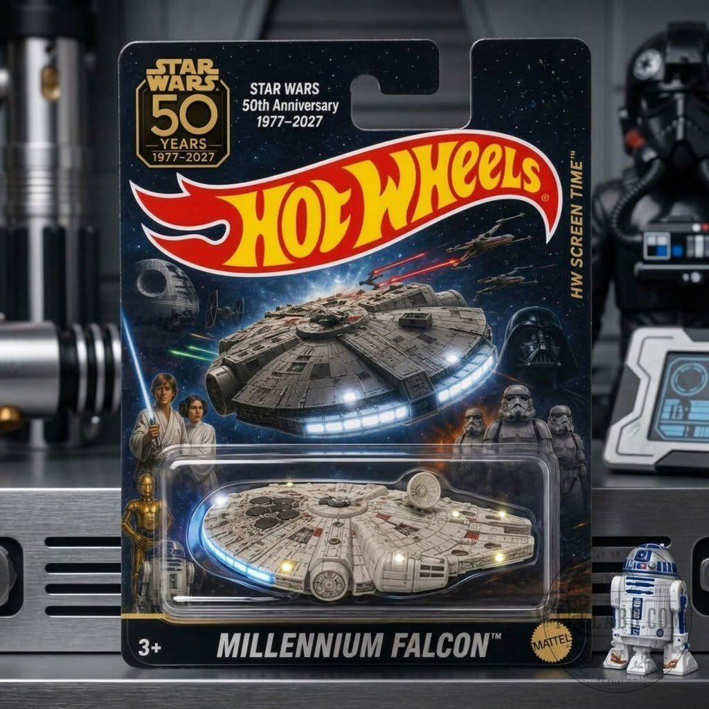 Star Wars Millennium Falcon Hot Wheels 50th Anniversary