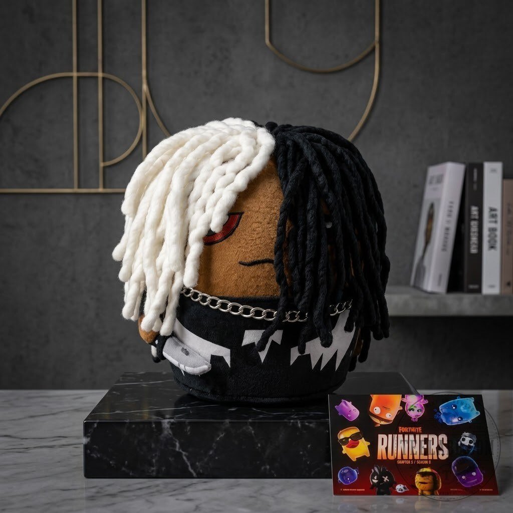 XXXTentacion Black And White Dreadlocks Plush Toy